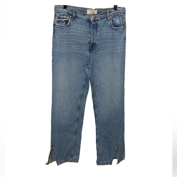 Free People We The Free Long Lines Slit Straight Jean Women’s Denim Flare SZ 29 - Picture 5 of 13